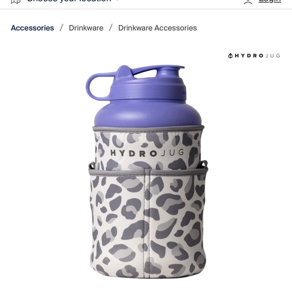 Hydrojug Purple Pro Jug with Pink Glitter metallic Pro Sleeve, Pink Straw NWT! - Picture 4 of 4